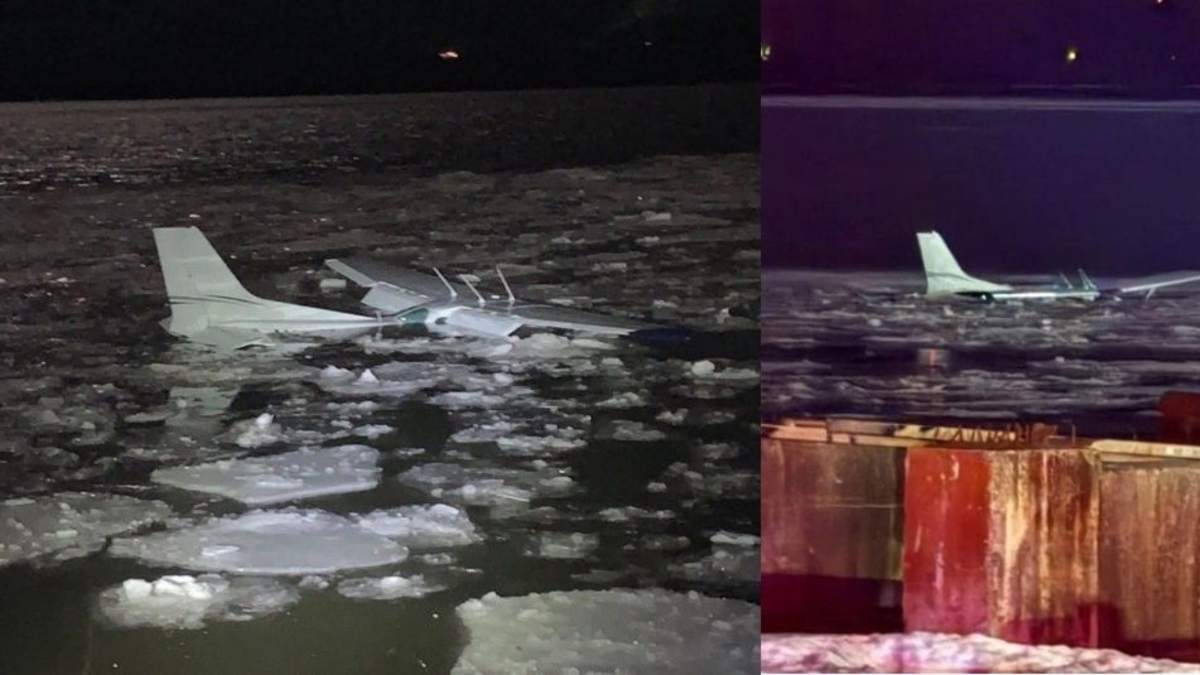 Así fue el operativo de rescate en el río Hudson tras accidente de un aeronave que salió de Long Island en EE. UU. y chocó contra aguas congeladas