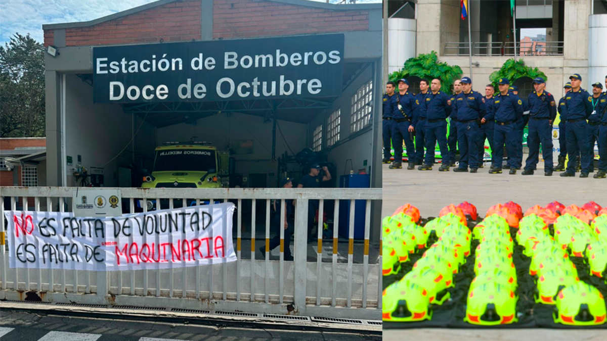 Tras protesta de Bomberos Medellín por falta de maquinaria y equipos, la Alcaldía les entregó nueva dotación