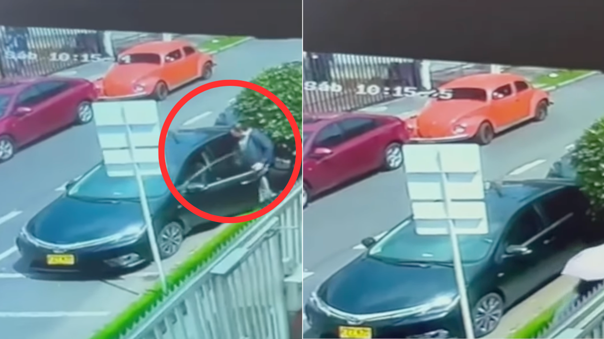 Roban camioneta a un hombre mientras asistía a misa en el barrio La Soledad, Bogotá: cámaras captaron cómo se llevaron el vehículo