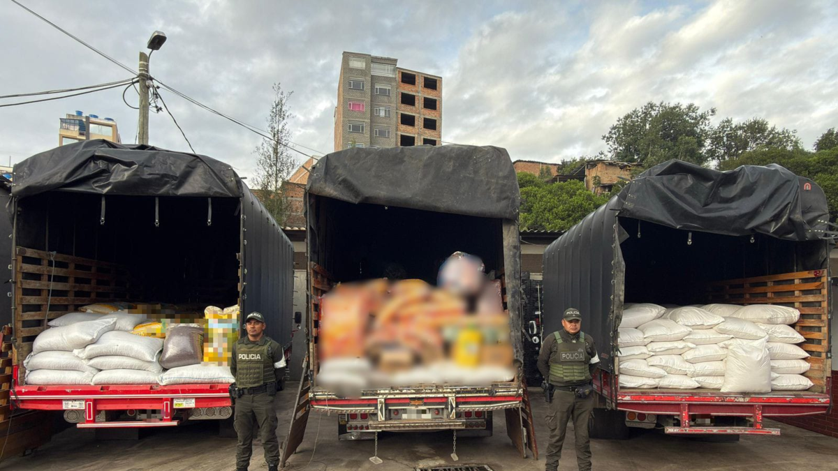 Doble golpe en la frontera: Policía incauta 87 toneladas de alimentos ilegales y 107 kilos de cocaína en Nariño