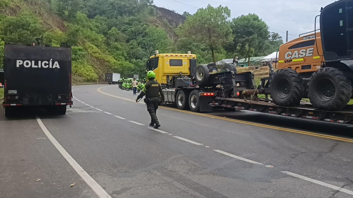 ¡Vía habilitada! El operativo relámpago en Antioquia que puso fin al bloqueo en la ruta a la Costa Atlántica durante el paro minero