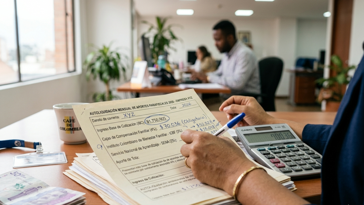 ¿Cuánto se paga de parafiscales por un salario mínimo en Colombia? Así quedaron los porcentajes para 2026