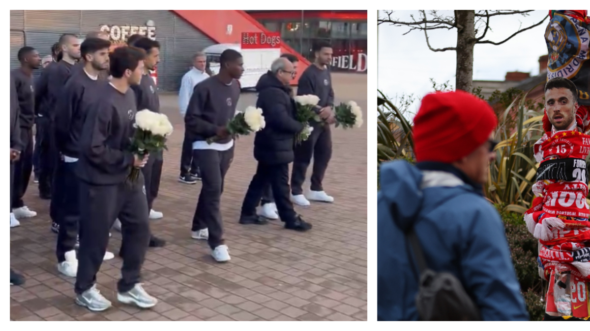 Video | PSG emociona en Anfield: conmovedor homenaje a Diogo Jota antes del duelo con Liverpool en Champions