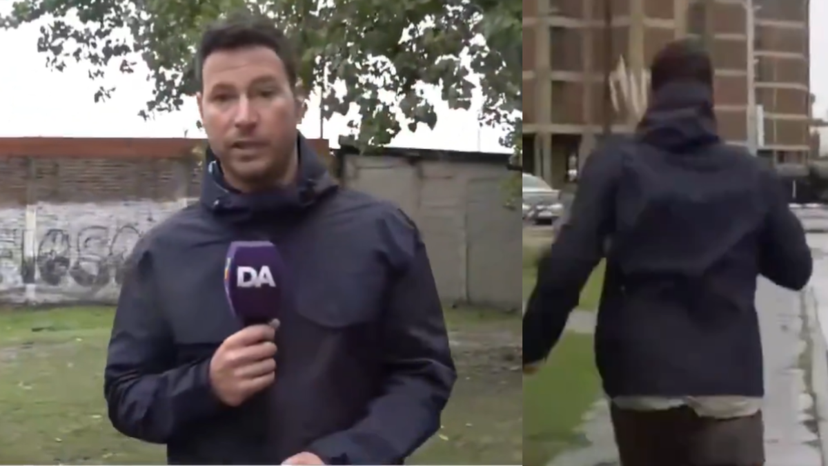 Video capta el momento en que periodista argentino persigue a delincuentes tras sufrir un robo en plena transmisión