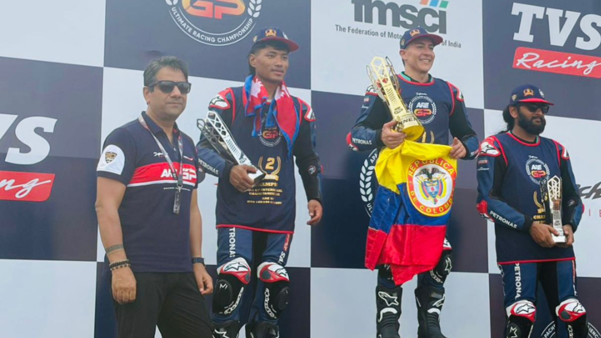  Colombia logra doble podio en la final mundial del ARE GP de TVS Motor en...