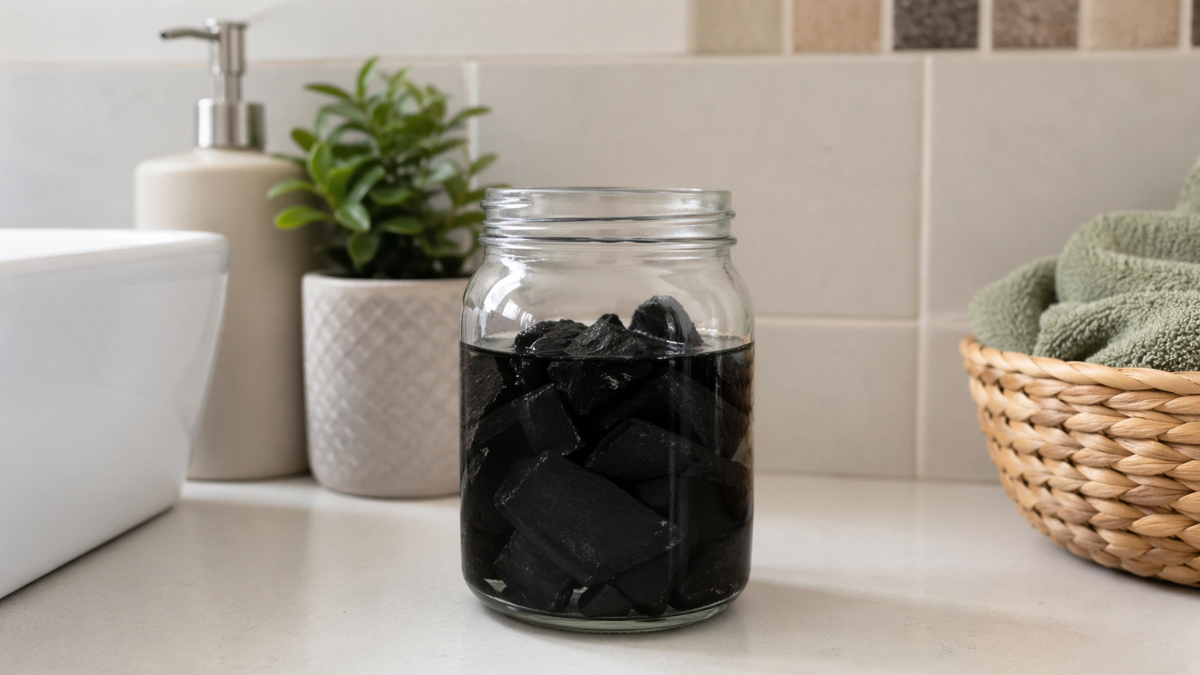 ¿Para qué sirve poner un frasco de carbón con vinagre en el baño? El método casero para reducir malos olores sin usar productos químicos
