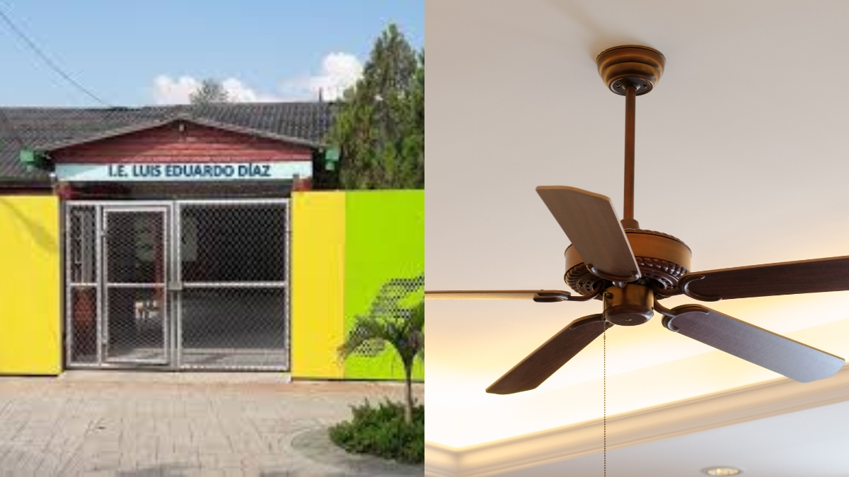 El ventilador de un colegio cayó sobre tres niños en plena clase de preescolar en Yondó, Antioquia: la Alcaldía respondió y anunció medidas