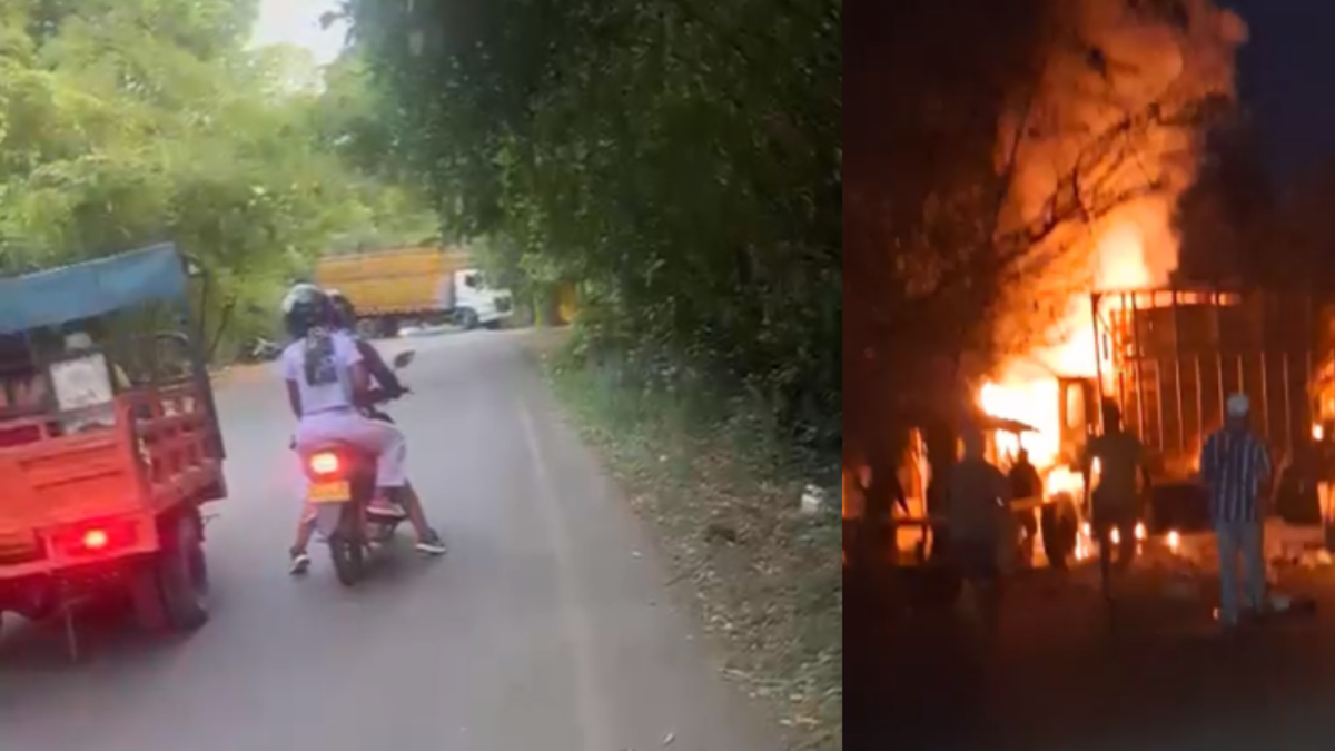 Video | Camión fue atravesado e incendiado en vía clave en Jamundí, Valle del Cauca; esto se sabe