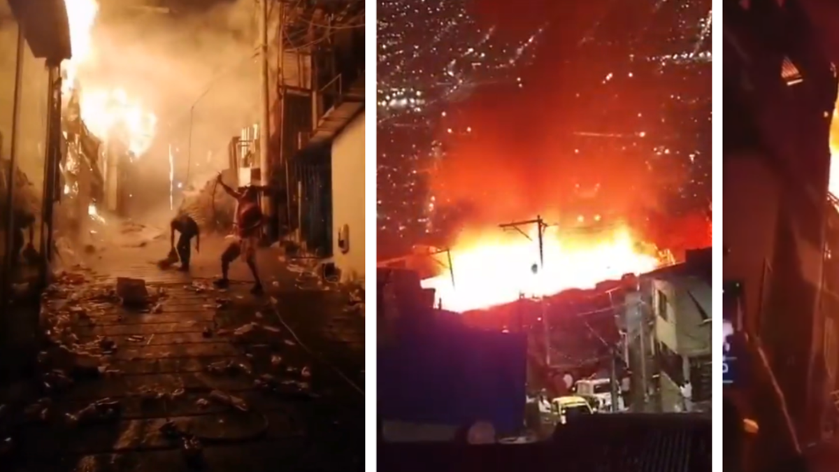 Atención: reportan grave incendio en la comuna uno de Medellín: varias viviendas han resultado afectadas por las llamas