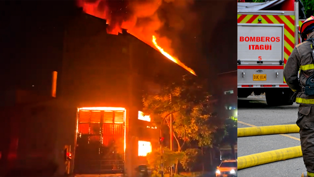 Itagüí bajo fuego: dos incendios de grandes proporciones sacudieron al municipio antioqueño en menos de 24 horas