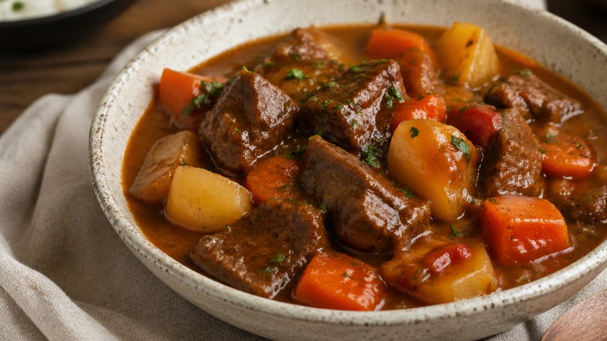 ¿Sin ideas para el almuerzo? Receta para preparar un guiso de carne casero con papas y verduras paso a paso