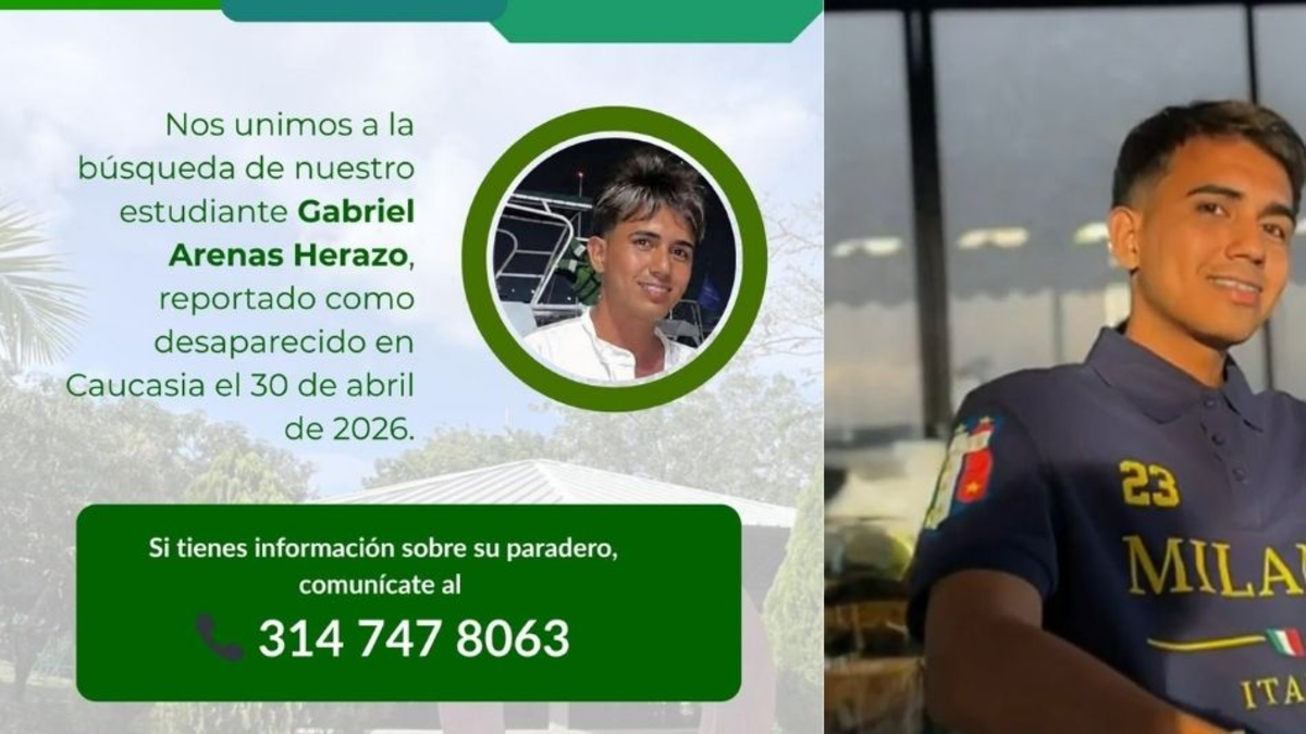 Estudiante de la Universidad de Antioquia fue reportado como desaparecido en Caucasia: avanzan los operativos de búsqueda con pistas clave