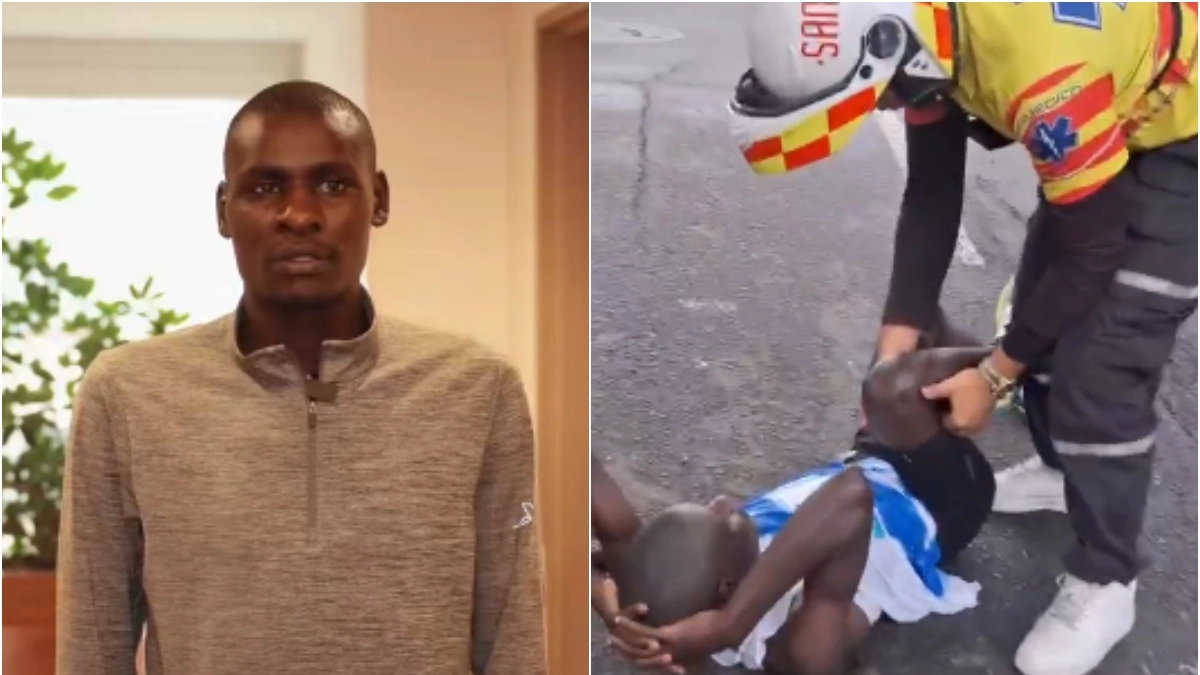Atleta keniano Ezra Kipketer desmiente que se haya caído en maratón de Cali por culpa de un hueco en la vía: 'Sufrí un desgarre'