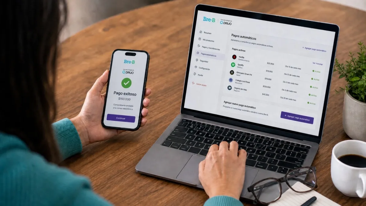 Débitos automáticos con Bre-B: así funcionarán los pagos recurrentes sin tarjetas en Colombia