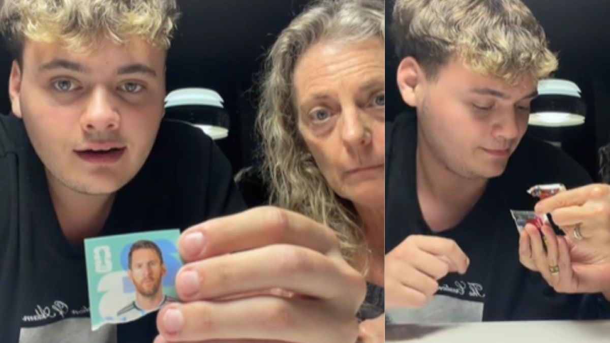 Madre abrió mal sobre para el álbum del Mundial 2026 y destruyó por accidente la ‘mona’ de Lionel Messi: ‘Nadie en mi familia sabe abrir packs’