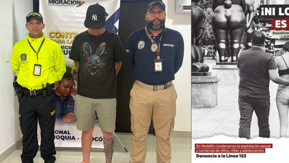 Mexicano fue a sacar la cédula de extranjería y terminó esposado en Medellín: lo capturaron por delitos sexuales contra menores en trámite migratorio