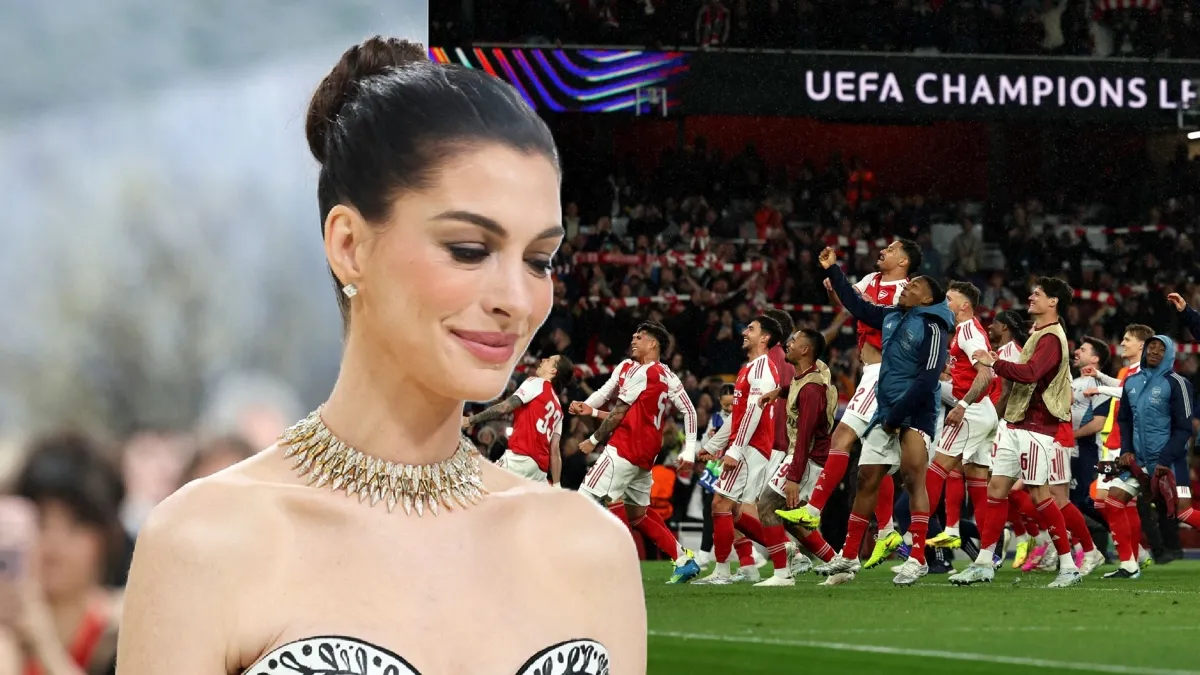 El Arsenal viste a la moda: Anne Hathaway, una de sus seguidoras más famosas, vive un momento dulce en la Champions y la Premier League