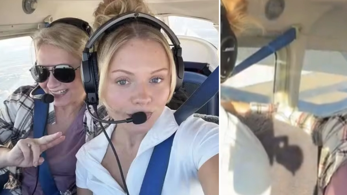 Mujer venció su miedo a los aviones gracias a su hija, quien dejó su carrera como enfermera para convertirse en piloto y llevarla a volar: 'Confía'