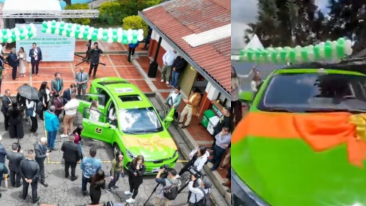 Los taxis en Colombia también serán de color verde: el Ministerio de Transporte ya puso a rodar los primeros vehículos eléctricos