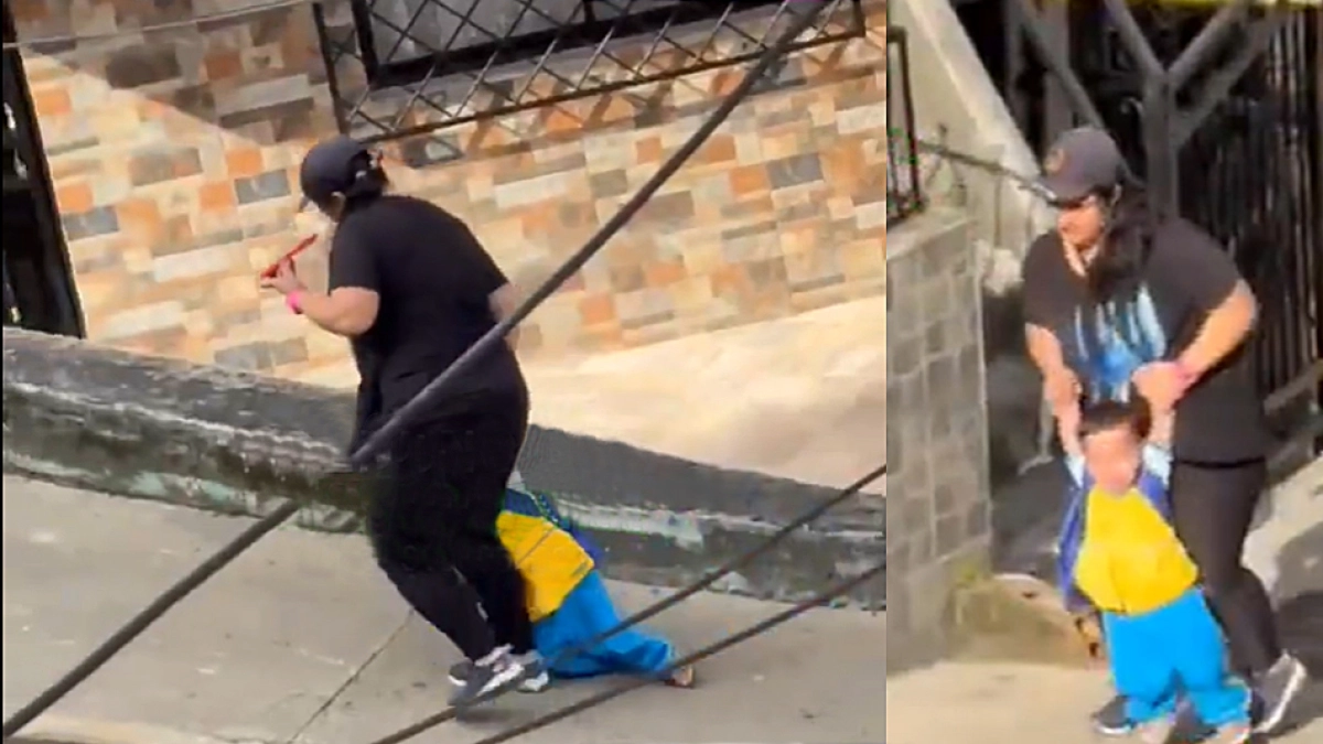 Video: Indignación en Medellín por caso de mujer que arrastró y maltrató a un niño en el barrio Santa Cruz