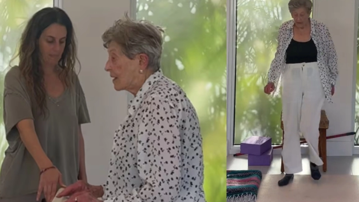 La rutina de ejercicios de una mujer de 98 años que busca mantener movilidad y autonomía: 'Nunca es demasiado tarde'