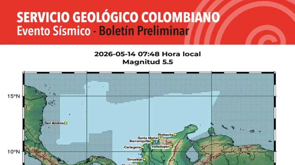 Fuerte sismo en el Valle del Cauca y el Eje Cafetero: movimiento de 5,5 grados en la escala de Richter
