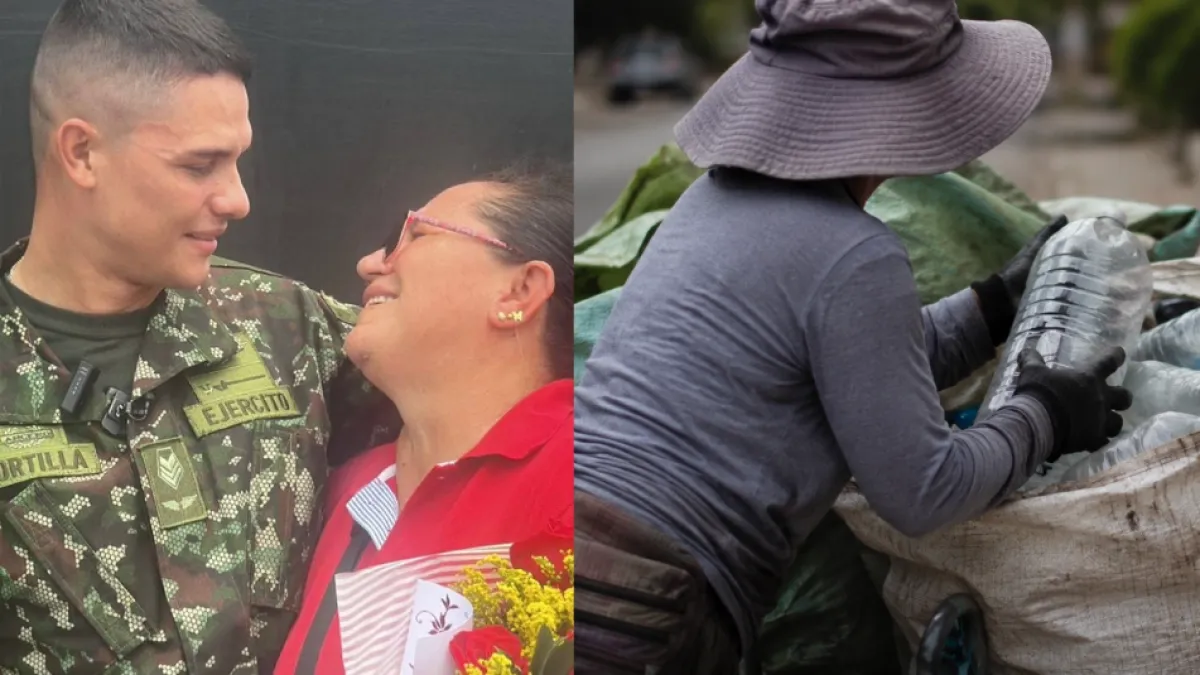 De las calles de Bucaramanga al servicio aéreo del Ejército: la historia de una madre recicladora que llevó a su hijo a convertirse en suboficial