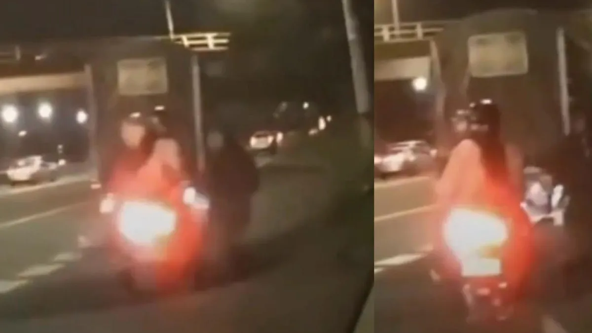 Video| Ladrón le robó el bolso a una mujer que se transportaba en moto en Medellín