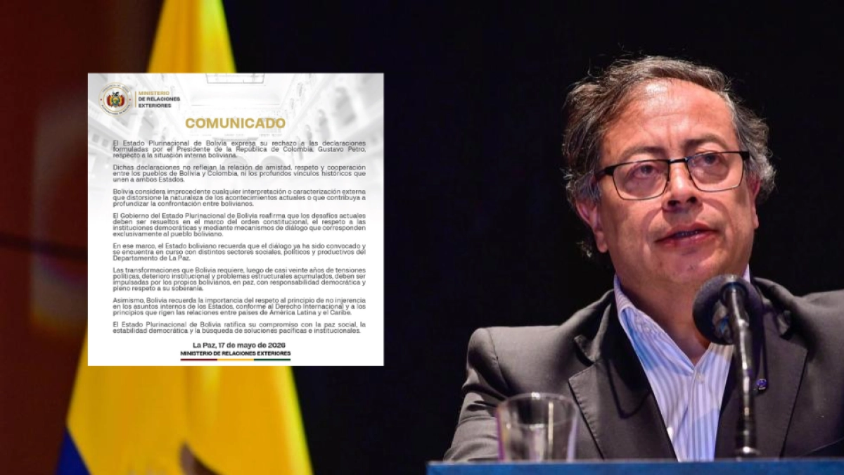 Cancillería de Bolivia rechaza las declaraciones del presidente Gustavo Petro sobre su situación interna: 'No reflejan la relación de amistad'