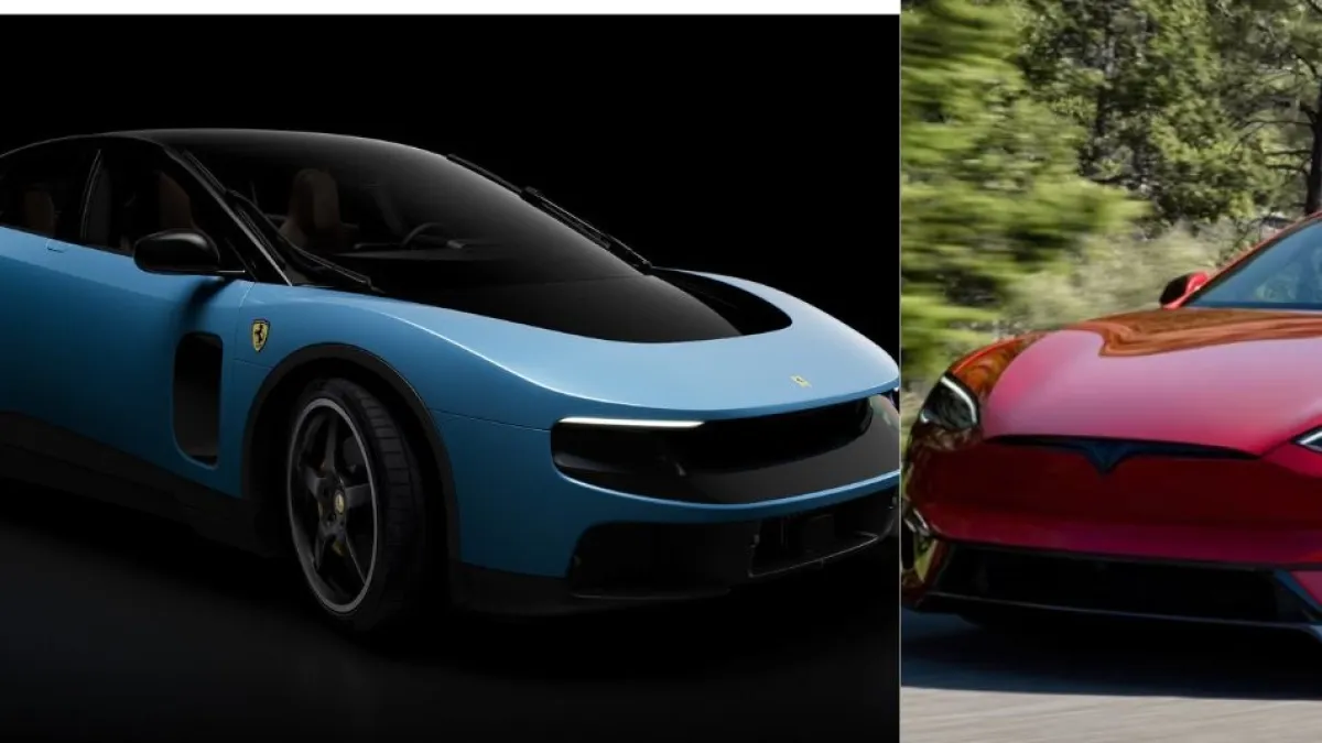 Compararon al Ferrari eléctrico con el Tesla más lujoso y potente: los resultados dejan un claro ganador