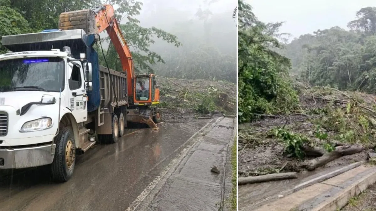 Cierre total e indefinido de la Transversal del Sisga por derrumbe de gran magnitud en Boyacá
