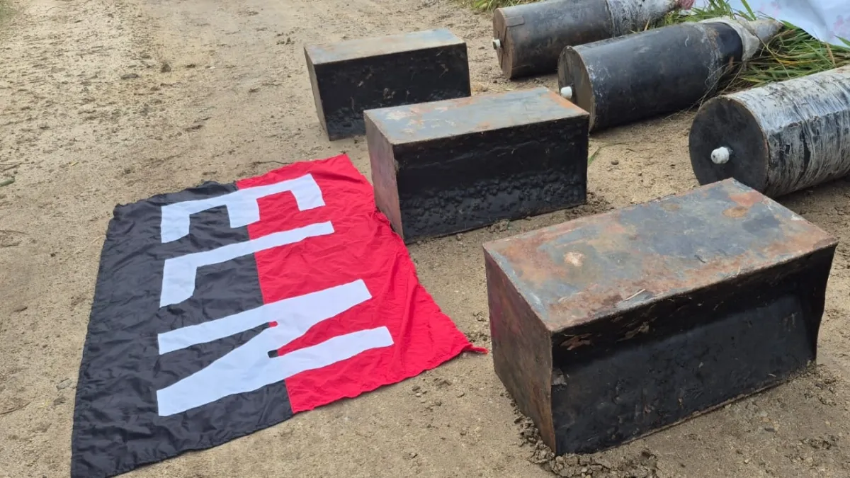 Ejército frustró acción terrorista del ELN en el sur del Cesar con la incautación de más de 500 kilos de explosivos artesanales