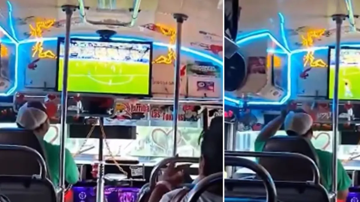 Video | Conductor instaló una pantalla en su bus para no perderse los partidos del Mundial 2026: 'Servicio premium'