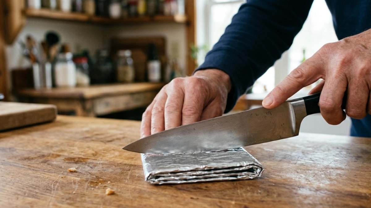 ¿Cómo afilar los cuchillos con papel aluminio? El truco en casa como alternativa de emergencia