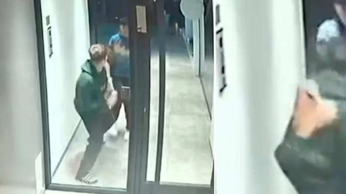 El momento en que un joven evitó que le robaran el celular en Argentina: sacó a puños y patas a dos ladrones de la puerta de su edificio en Argentina