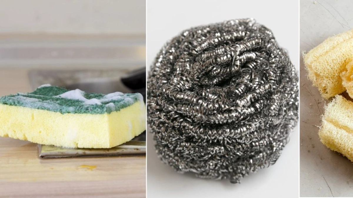 ¿Qué esponja de cocina es mejor para lavar platos: fibra verde, acero o vegetal?