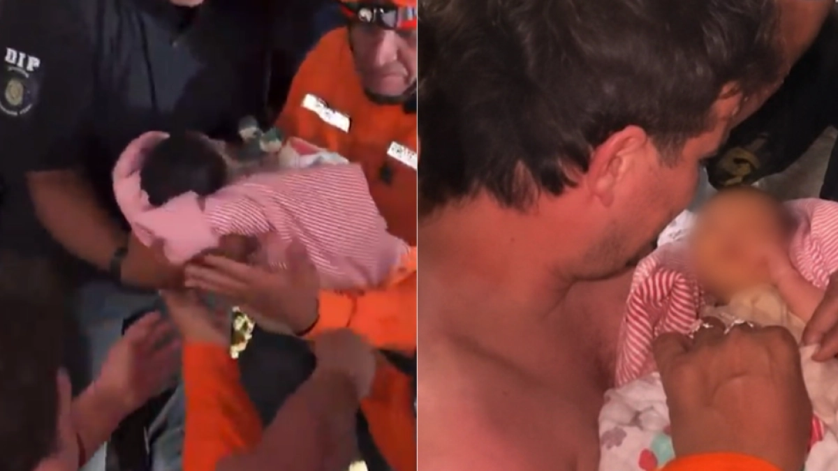 Miracle in Venezuela: an 18-day-old baby is rescued alive after 32 hours trapped under a building collapsed by earthquakes