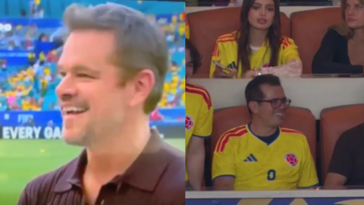 Matt Damon explicó por qué apoyó a Colombia durante el partido en Miami junto a John Leguizamo y sorprendió por su fluidez al hablar español