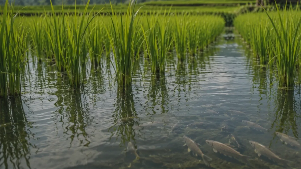 Ni monocultivo ni acuicultura: el sistema que combina arroz y peces para aumentar la producción de alimentos