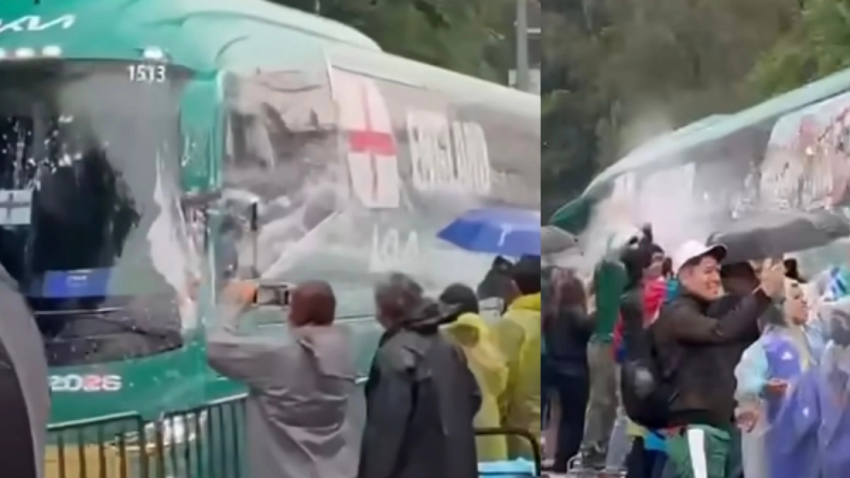 Malos anfitriones? Hinchas mexicanos chiflaron y lanzaron espuma al bus de Inglaterra antes de que los eliminaran en octavos de final del Mundial
