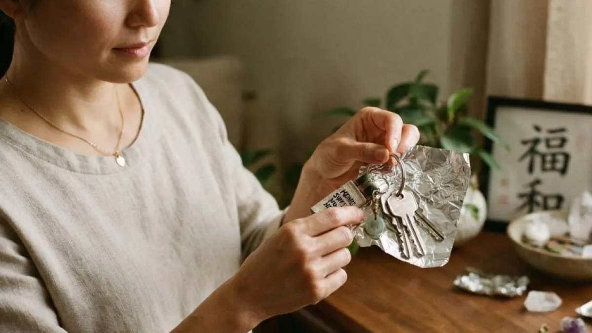 Por qué envolver las llaves en papel aluminio: significado y beneficios según el Feng Shui