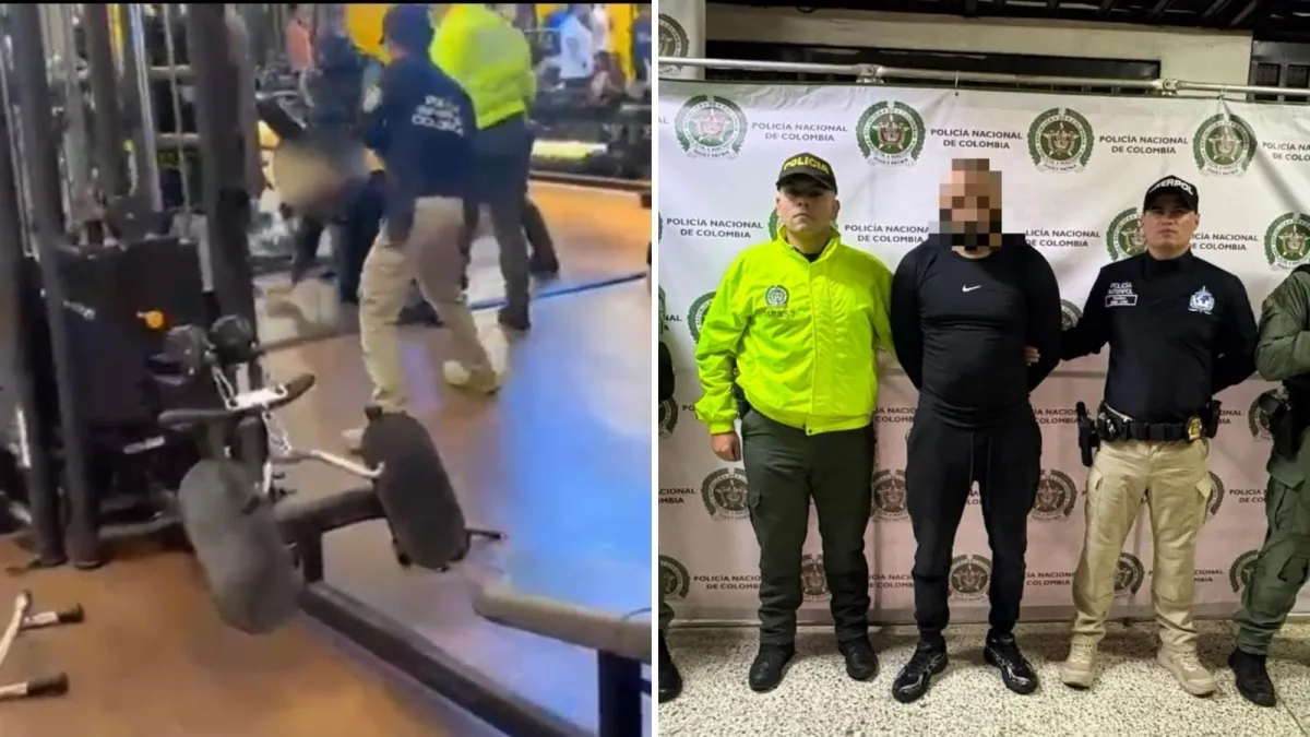 Video | Así capturaron a narco buscado por tráfico de fentanilo mientras se ejercitaba en el gimnasio de un exclusivo centro comercial de Medellín