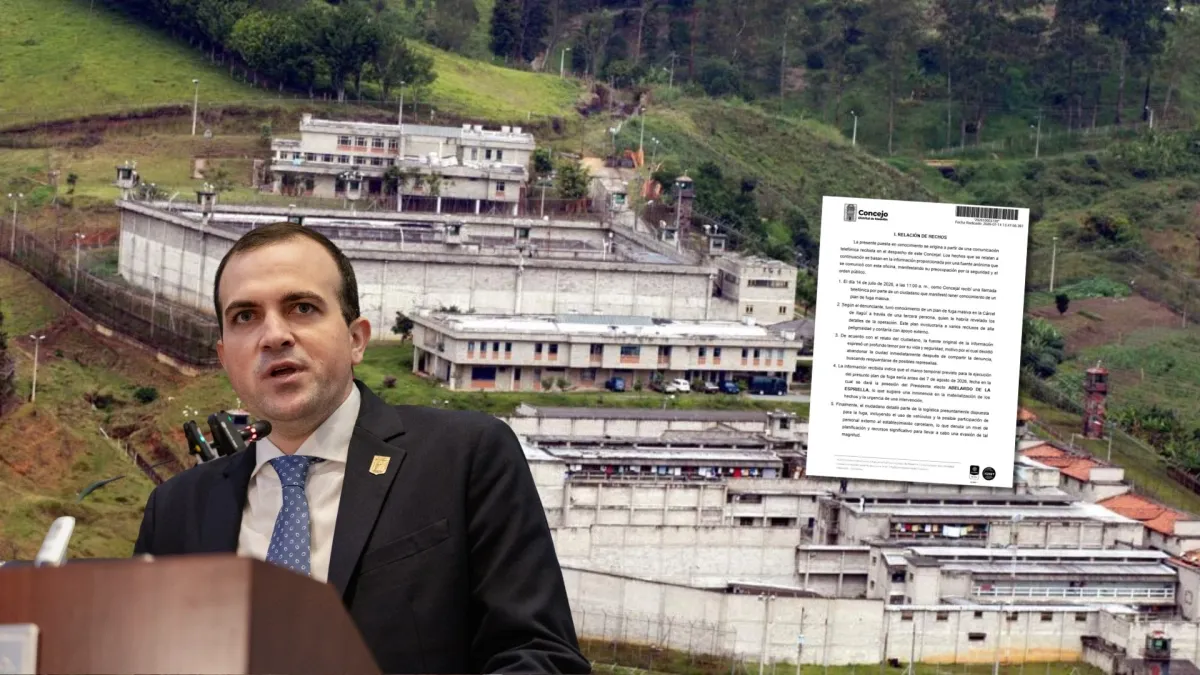 Presidente del Concejo de Medellín denunció un presunto plan de fuga masiva de la cárcel de Itagüí programado para la posesión de De la Espriella
