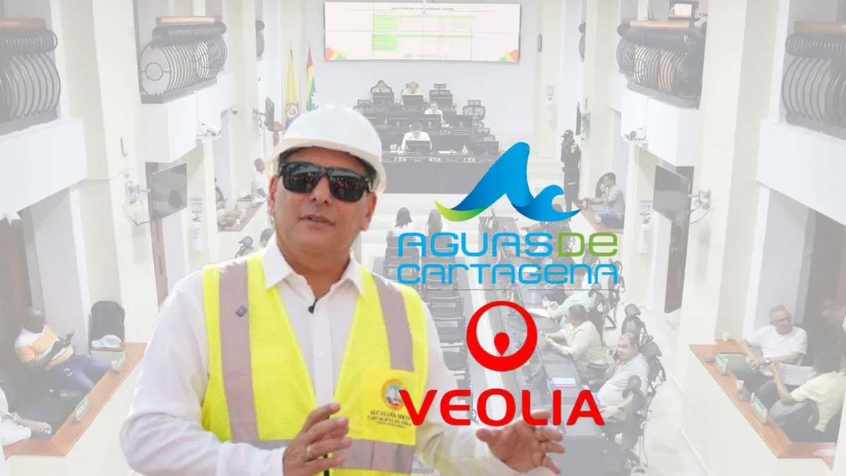 Choque entre Dumek Turbay y Veolia escala: alcalde denuncia intento de la multinacional de controlar Aguas de Cartagena: no los dejaré