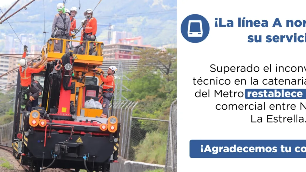 El Metro de Medellín superó la compleja falla eléctrica y normalizó su operación para la hora pico: gerente entregó detalles de los trabajos