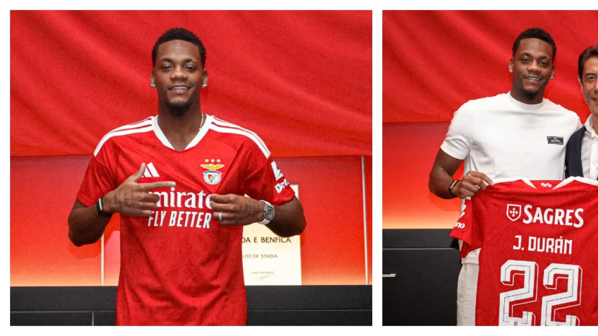 Jhon Durán ya tiene equipo: fue confirmado por el Benfica de Portugal y será compañero de Richard Ríos