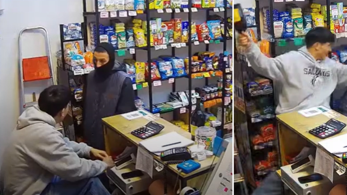 Empleado se defendió a botellazos de un ladrón en su tienda; al verse enfrentado, dijo que 'era una broma': 'No me quedó otra que reaccionar'