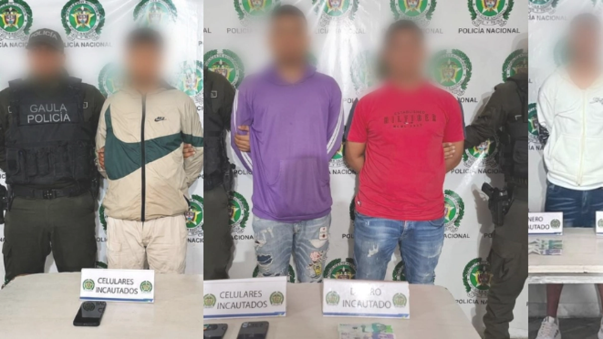 Cuatro sujetos en Barranquilla y su área metropolitana cayeron por extorsión y un caso de secuestro en el que exigían 8.000 euros por una liberación