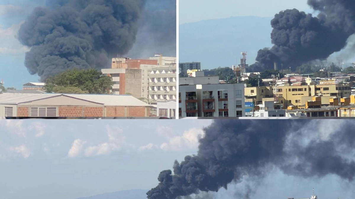 Pánico por tres gigantescos incendios en la ladera y entre el centro y el oriente de Cali: una de las emergencias ocurre cerca de un colegio