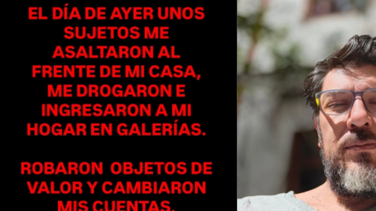 Gustavo Angarita, reconocido actor de 'La reina del flow' y 'El cartel de los sapos', contó que lo drogaron y entraron a su apartamento en Galerías